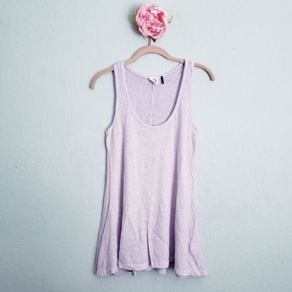 Anthropologie Akemi‎ + Kim Light Purple Linen Savoy Swing Tank - Picture 2 of 6